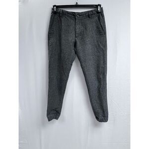 Old Navy Mens Mid-Rise Lined Flat Front Trouser Pants Gray Size 29